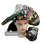 Reversable Ankara Hat and Foldable Beach bag…..RutHB0003