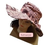 Reversable Ankara Hat and Foldable Beach bag…..RutHB0004