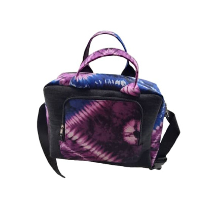 Adire and denim Laptop/Computer bag